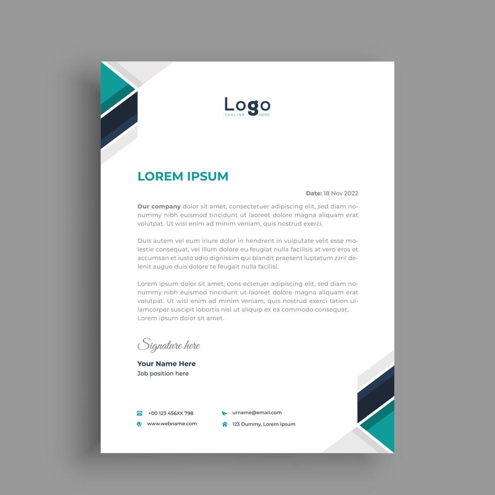 Business letterhead template vector