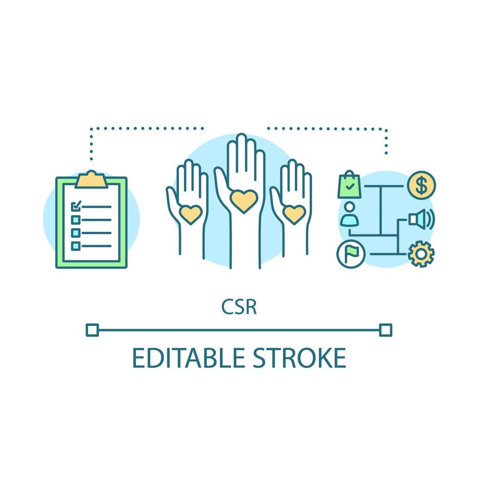 CSR concept icon vector