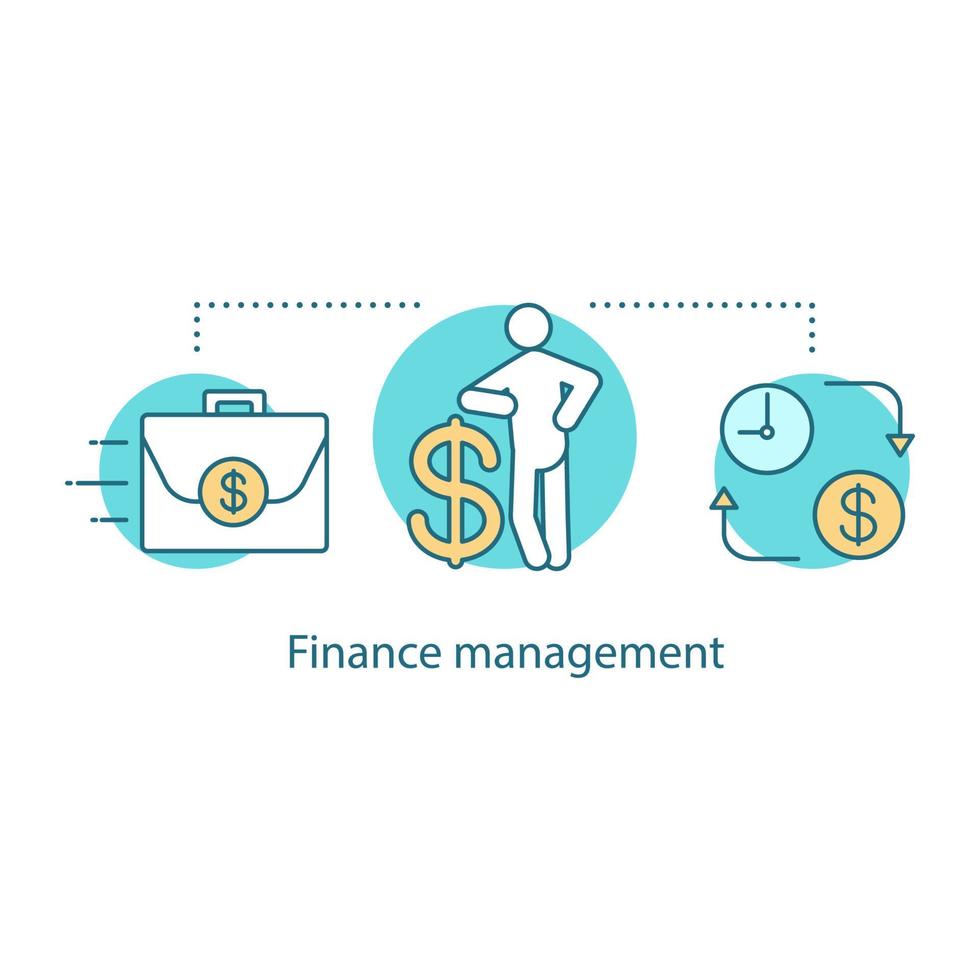 Finance management concept icon vector