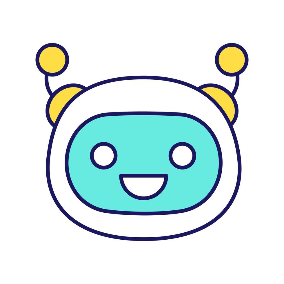 Chatbot color icon vector