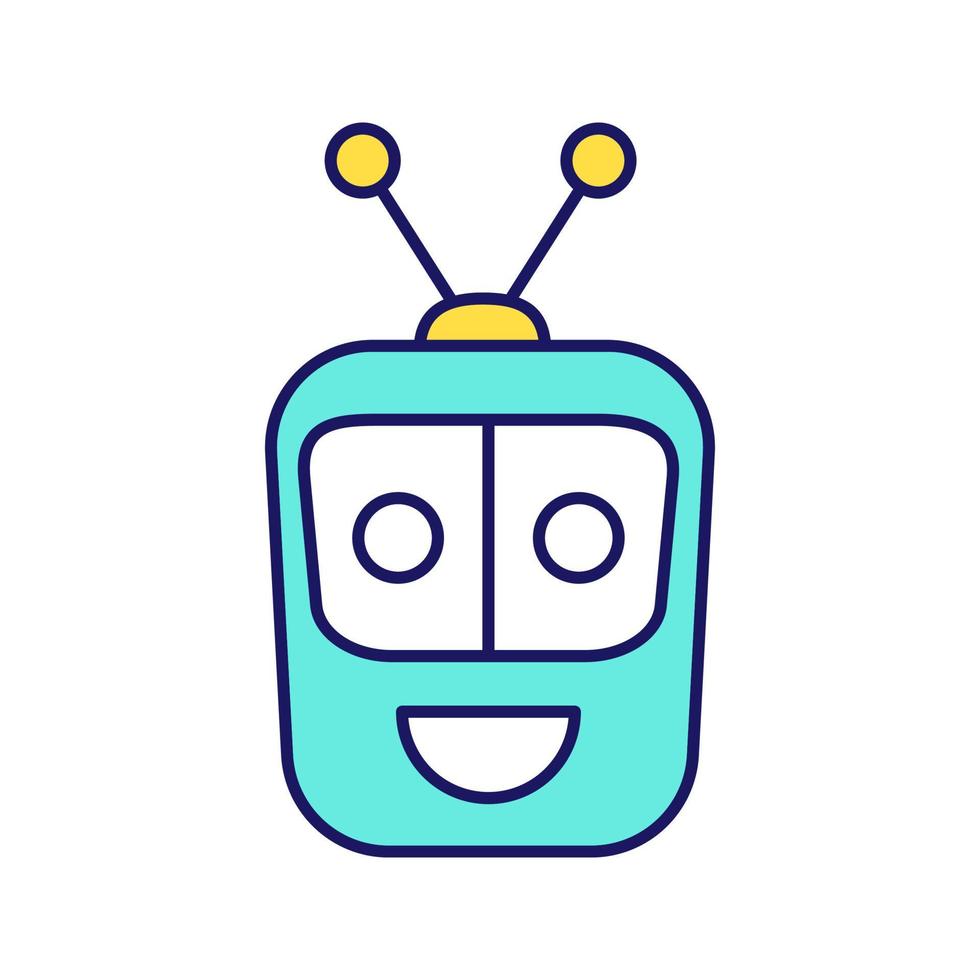 Chatbot color icon vector