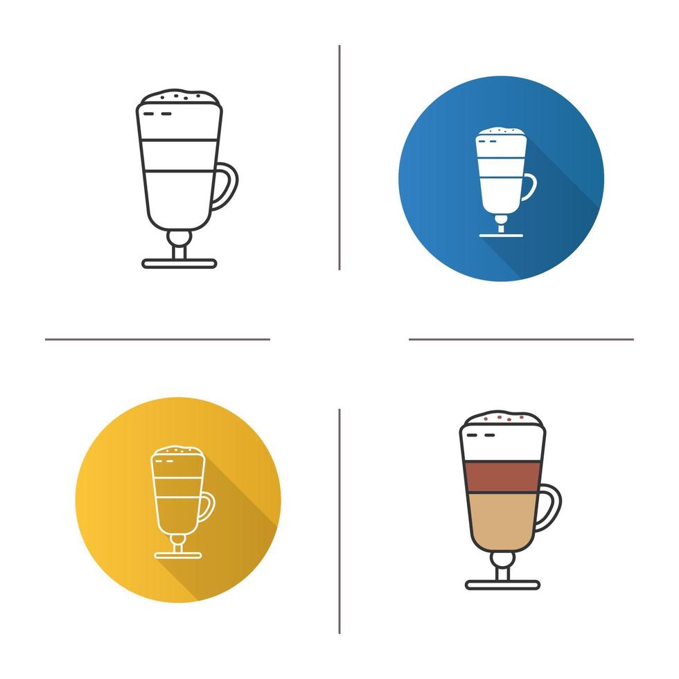 Latte macchiato icon vector