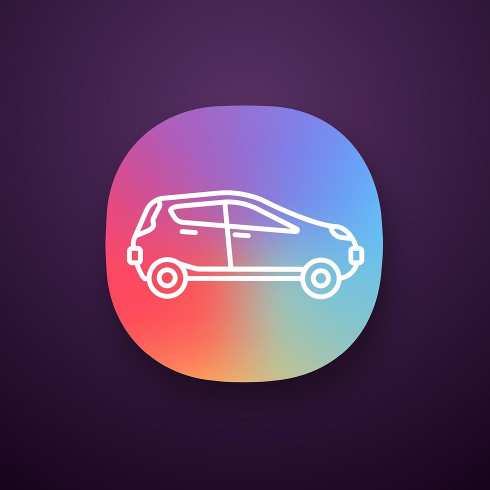 Car side view app icon vector