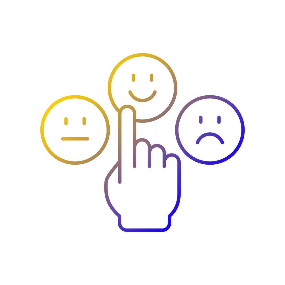 Emotional maturity gradient linear vector icon