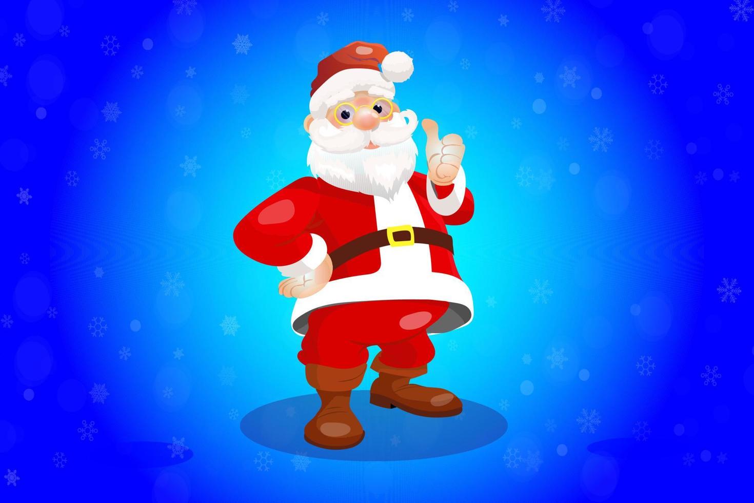 Happy Santa Claus cartoon mascot vector