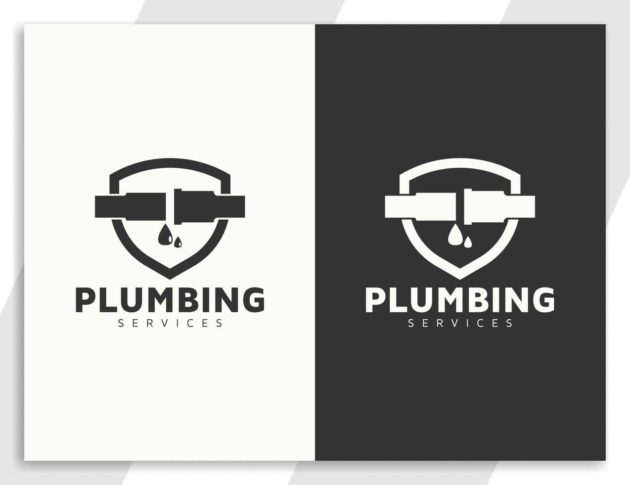 Set of plumbing services logo design template vector