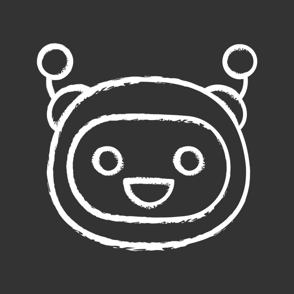 Chatbot chalk icon vector