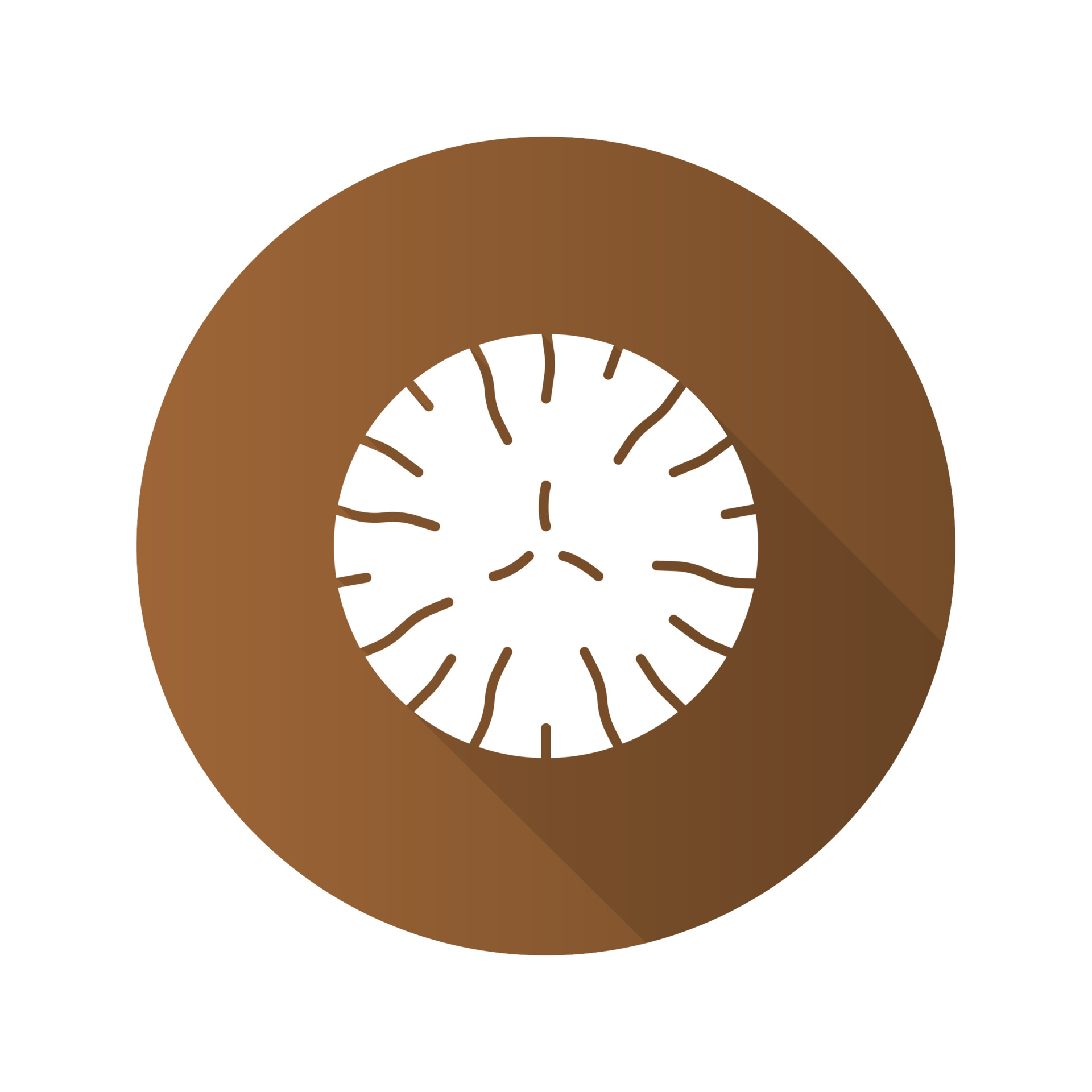 Nutmeg flat design long shadow glyph icon. Mace spice. Vector ...