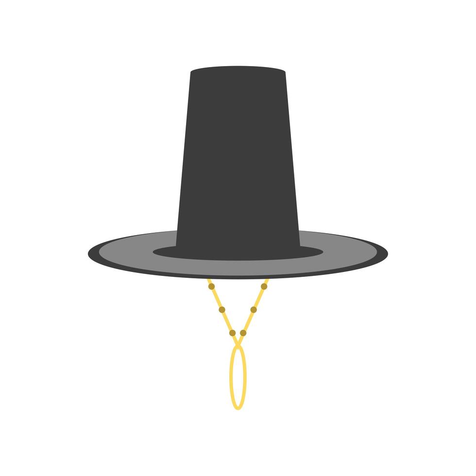 sombrero tradicional coreano vector