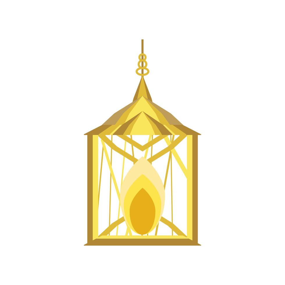 elegance lantern candle vector