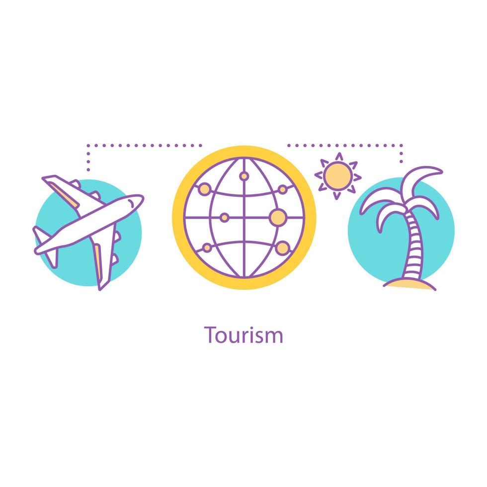 icono del concepto de turismo vector