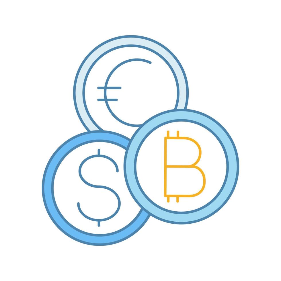 Currency exchange color icon vector