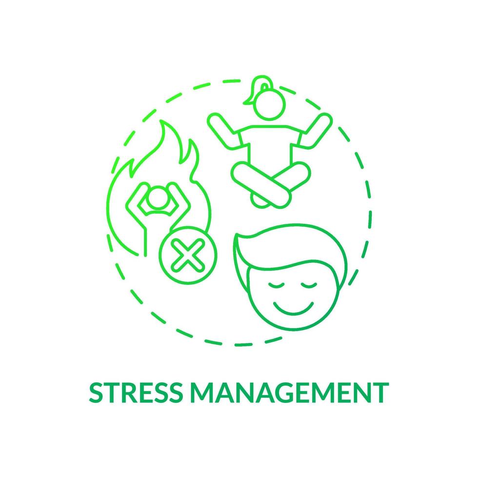 Stress management concept icon vector