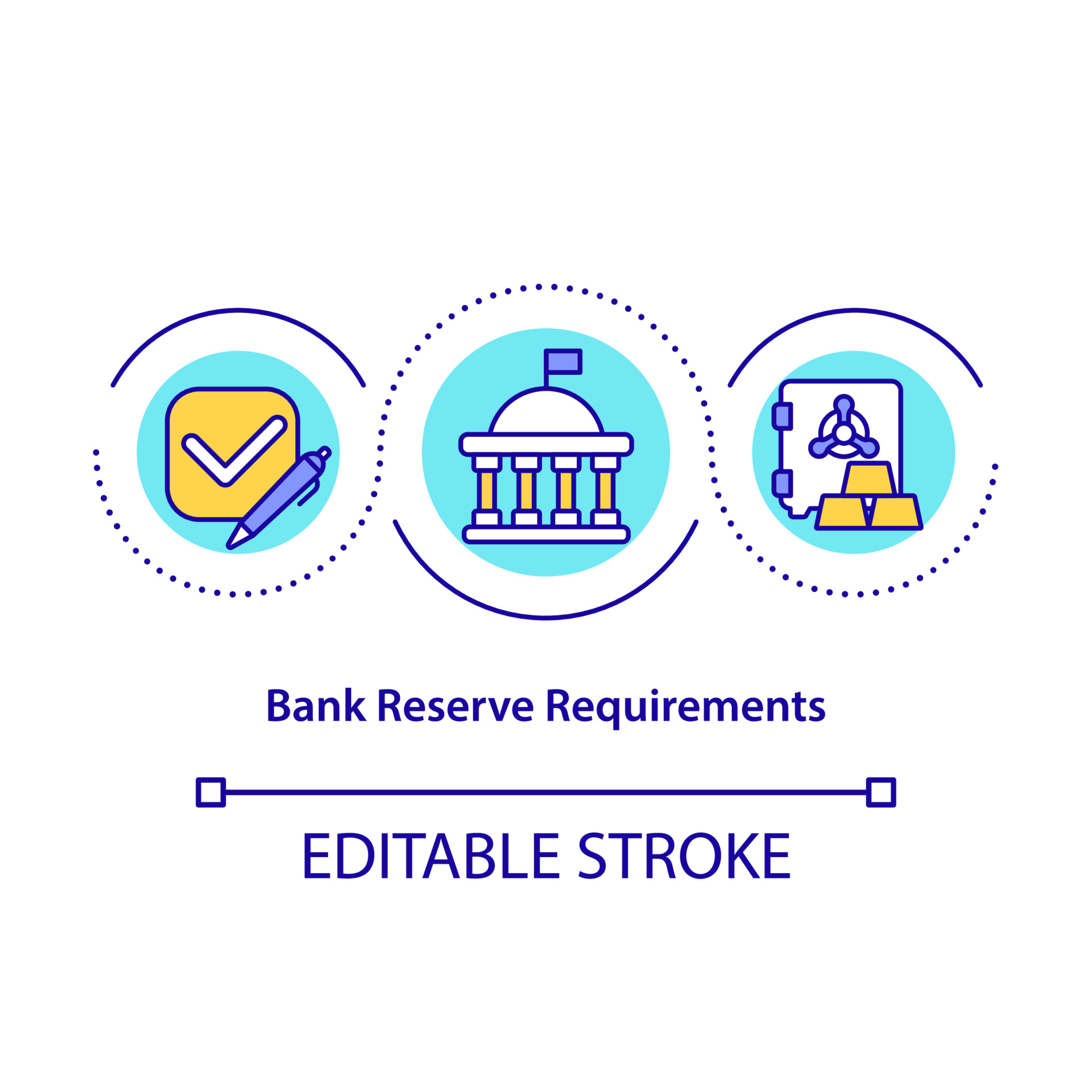 Bank reserve requirements concept icon 3766262 Vector Art at Vecteezy