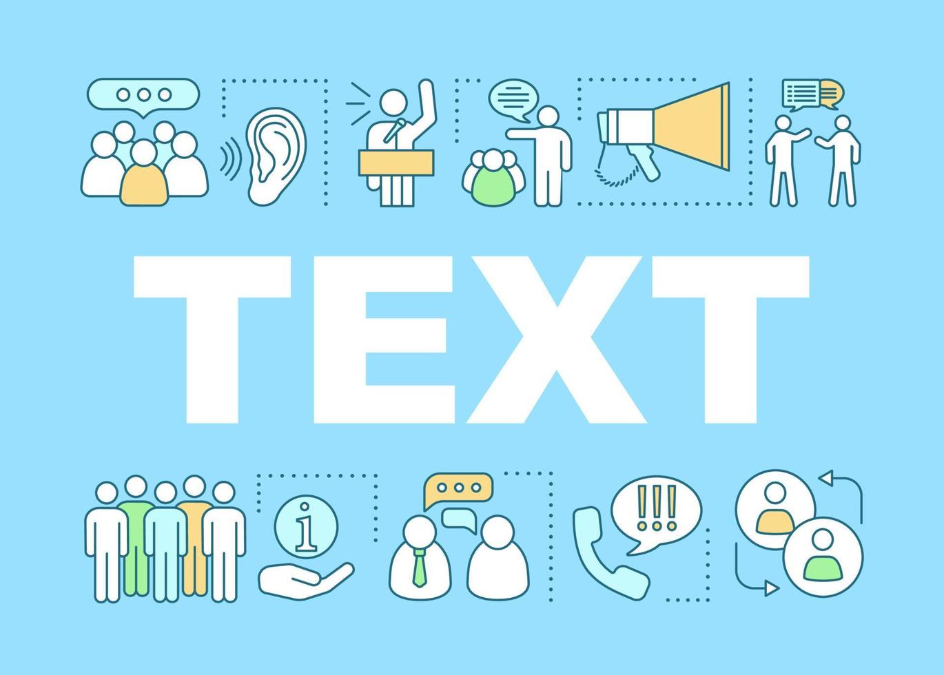Oratory skill word concepts banner vector