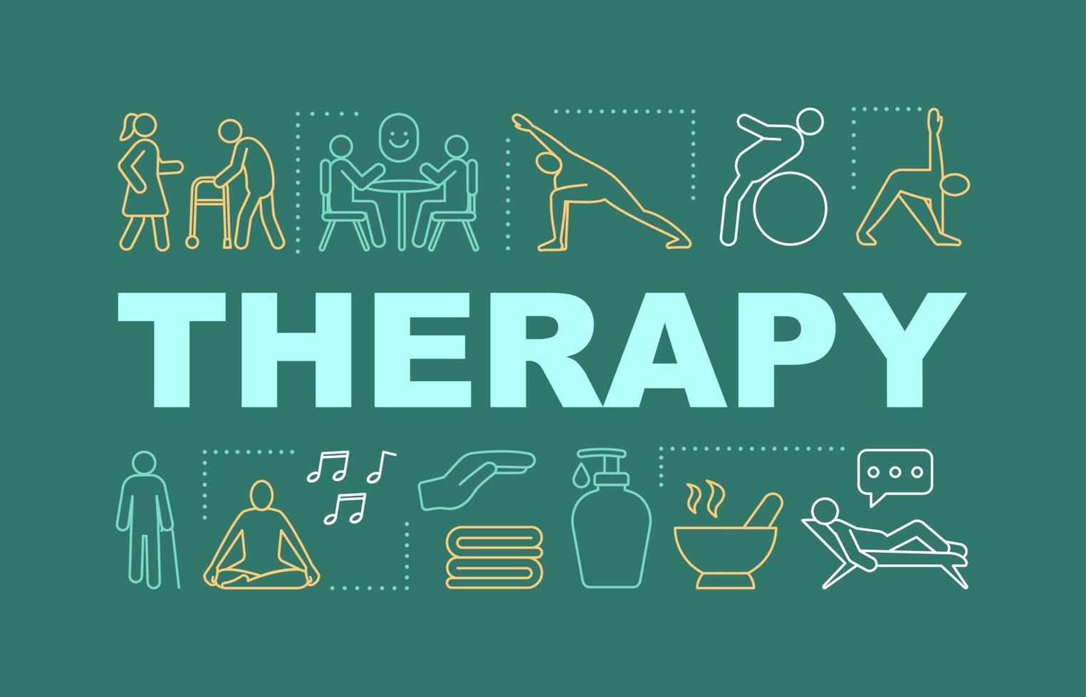 Physical therapy word concepts banner vector