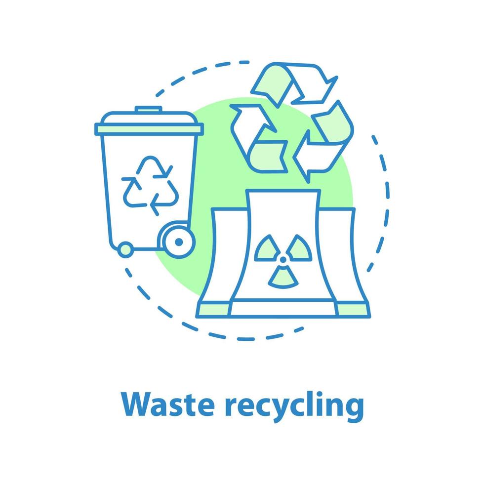 Waste recycling concept icon vector