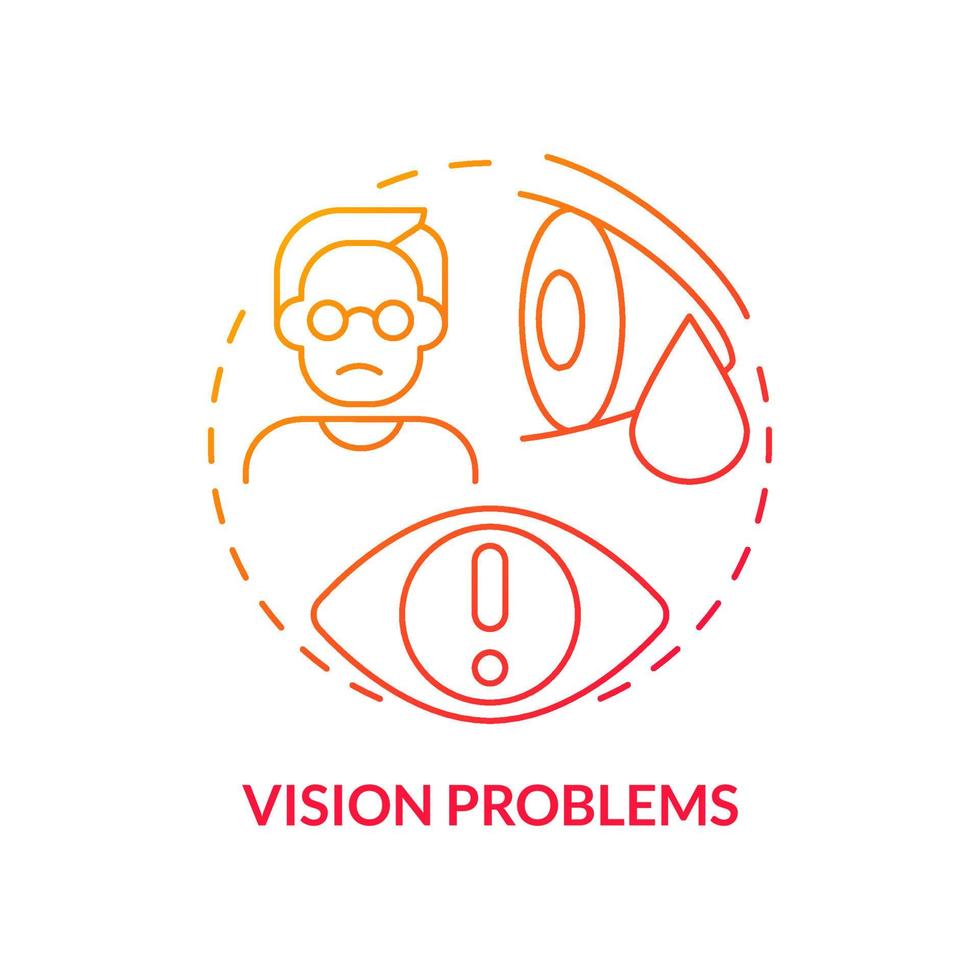 Vision problems concept icon vector