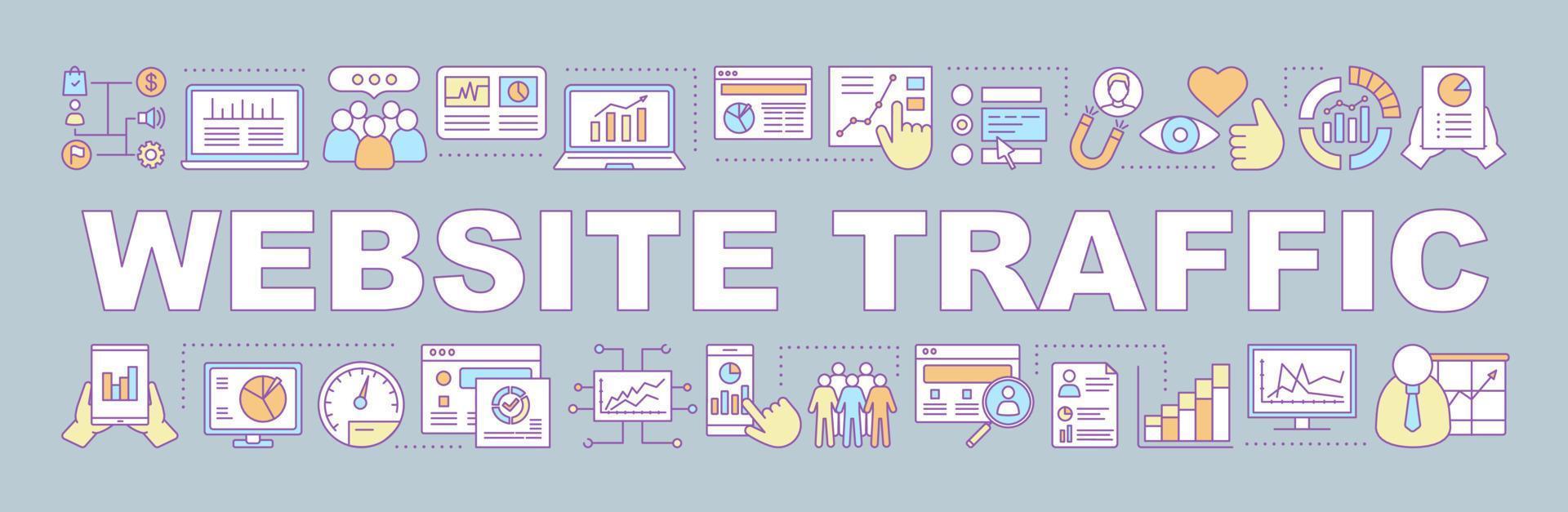 Website traffic word concepts banner vector