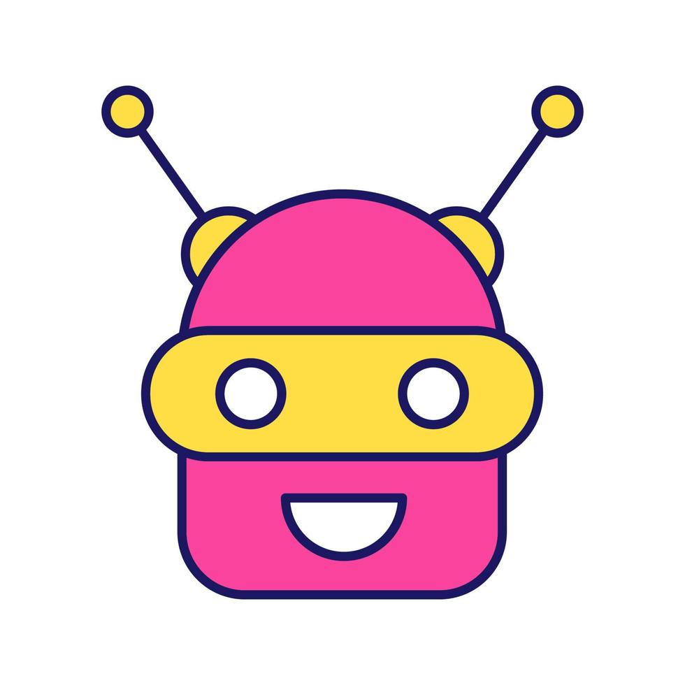 Chatbot color icon vector