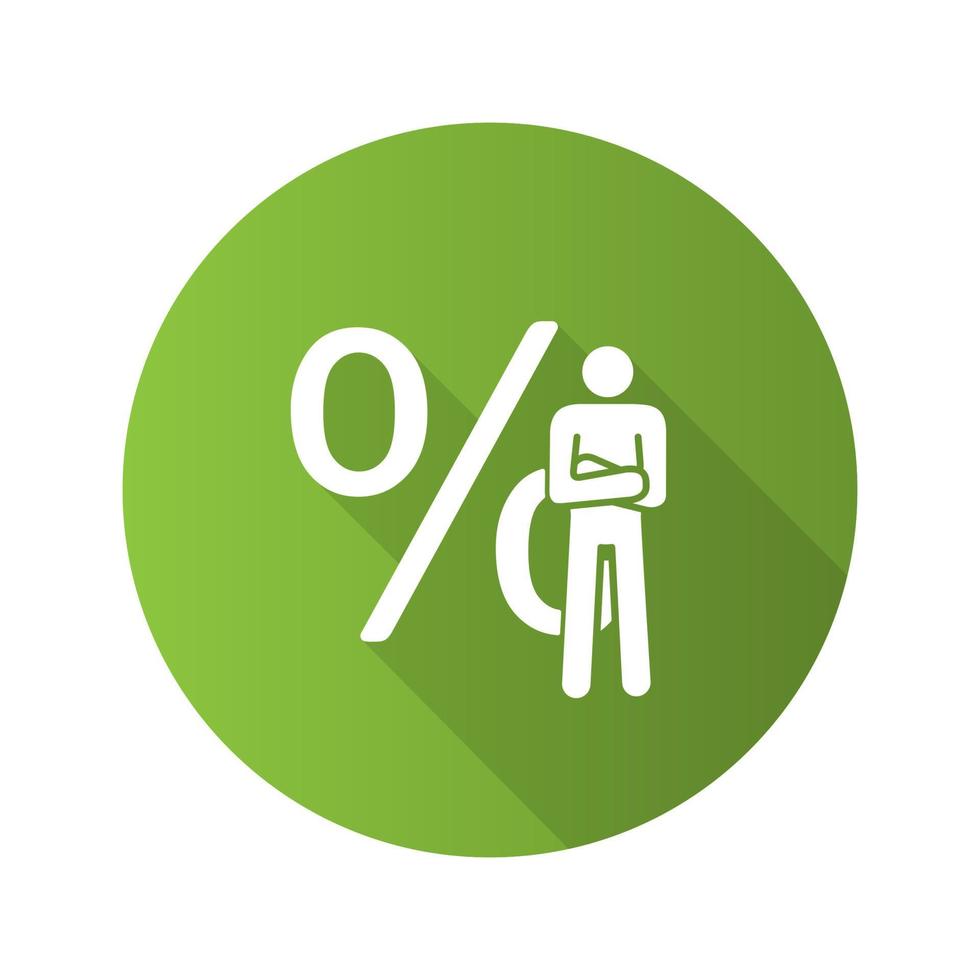 Businessman flat design long shadow glyph icon vector