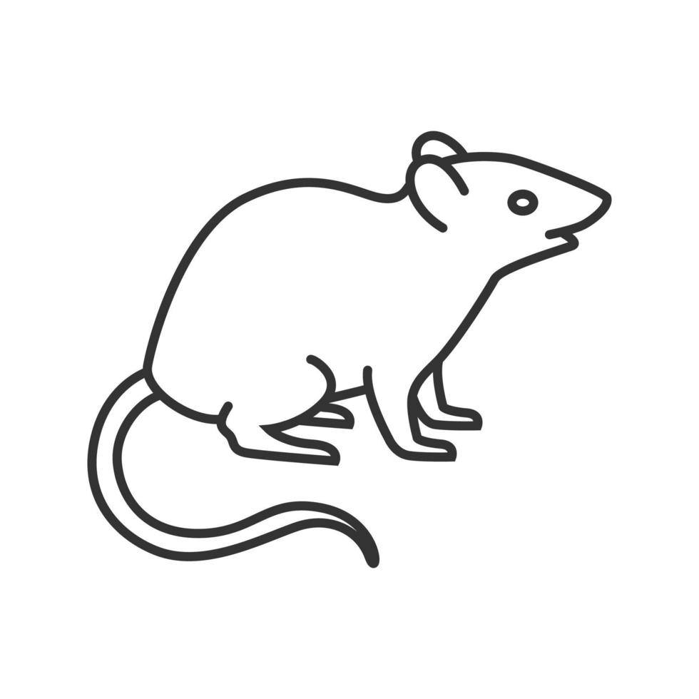 icono lineal del mouse vector