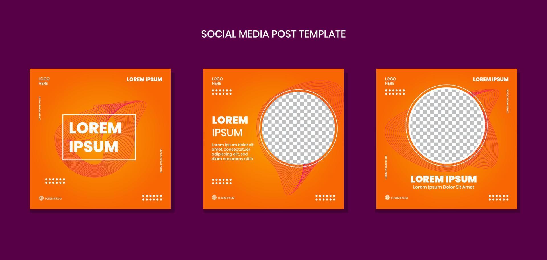 social media post template vector