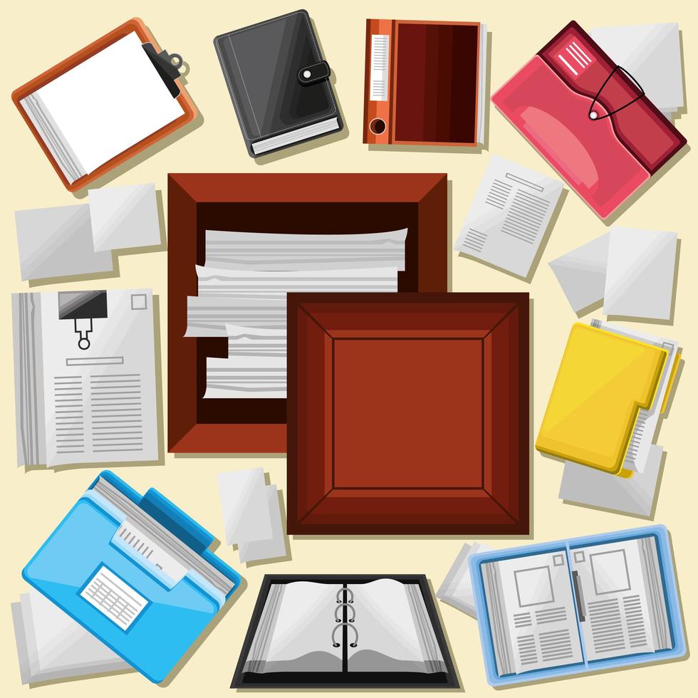 office paperwork archive vector