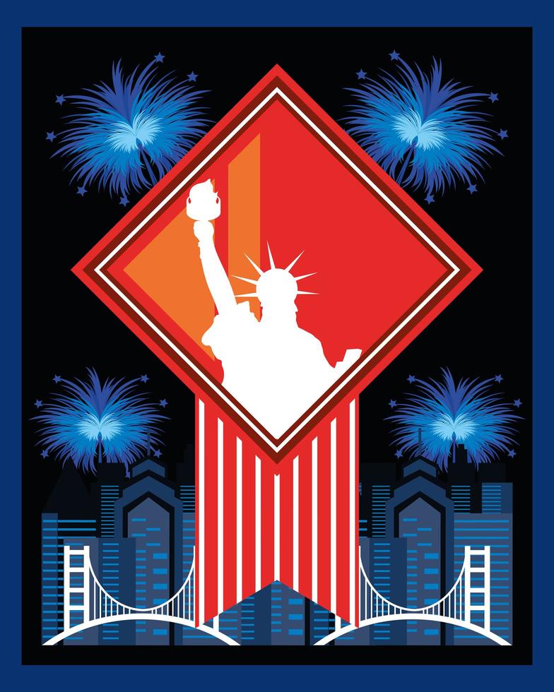 ciudad de Nueva York americana vector