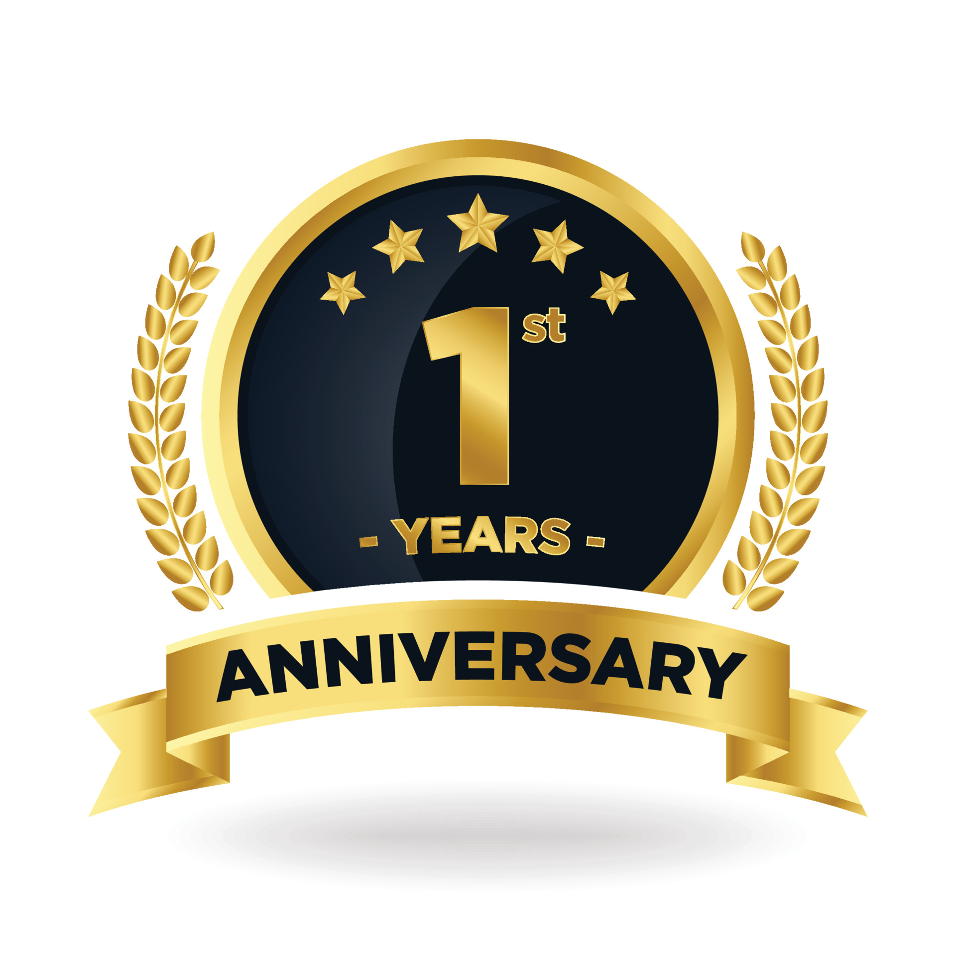 1st Anniversary Vector Art, Icons, and Graphics for Free Download