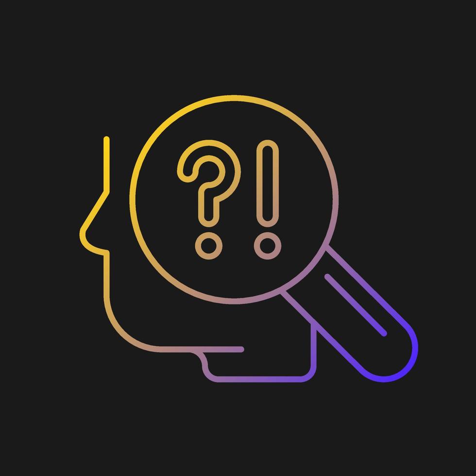 Self monitoring vector icon for dark theme