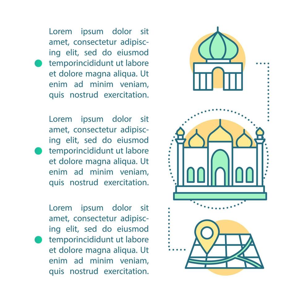 plantilla de vector de página de artículo de turismo