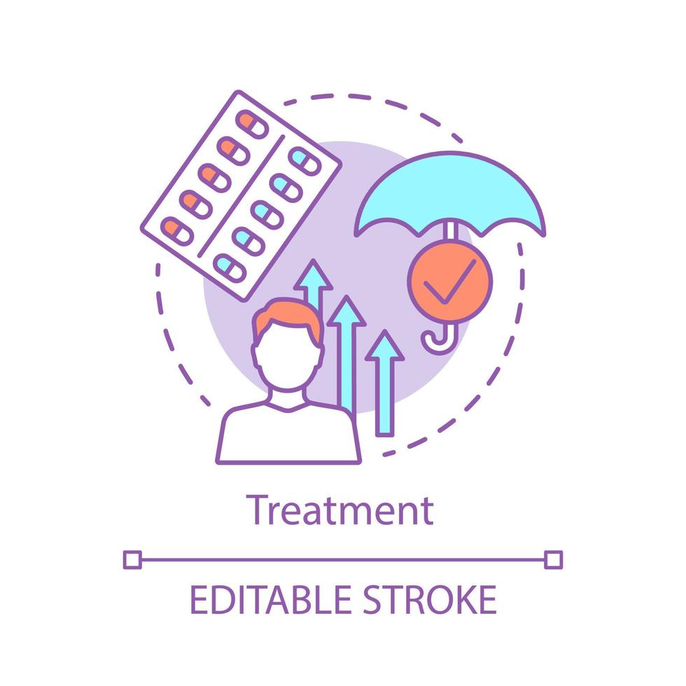 Treatment concept icon vector