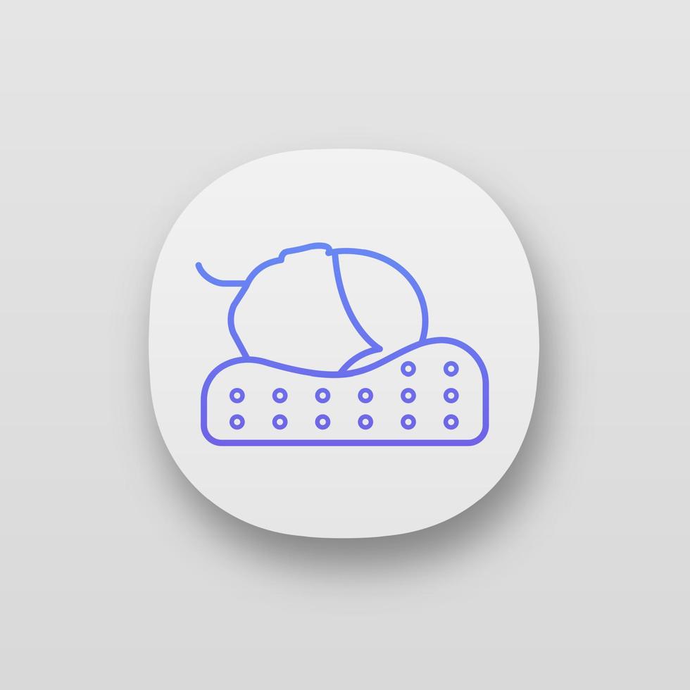 Orthopedic pillow app icon vector