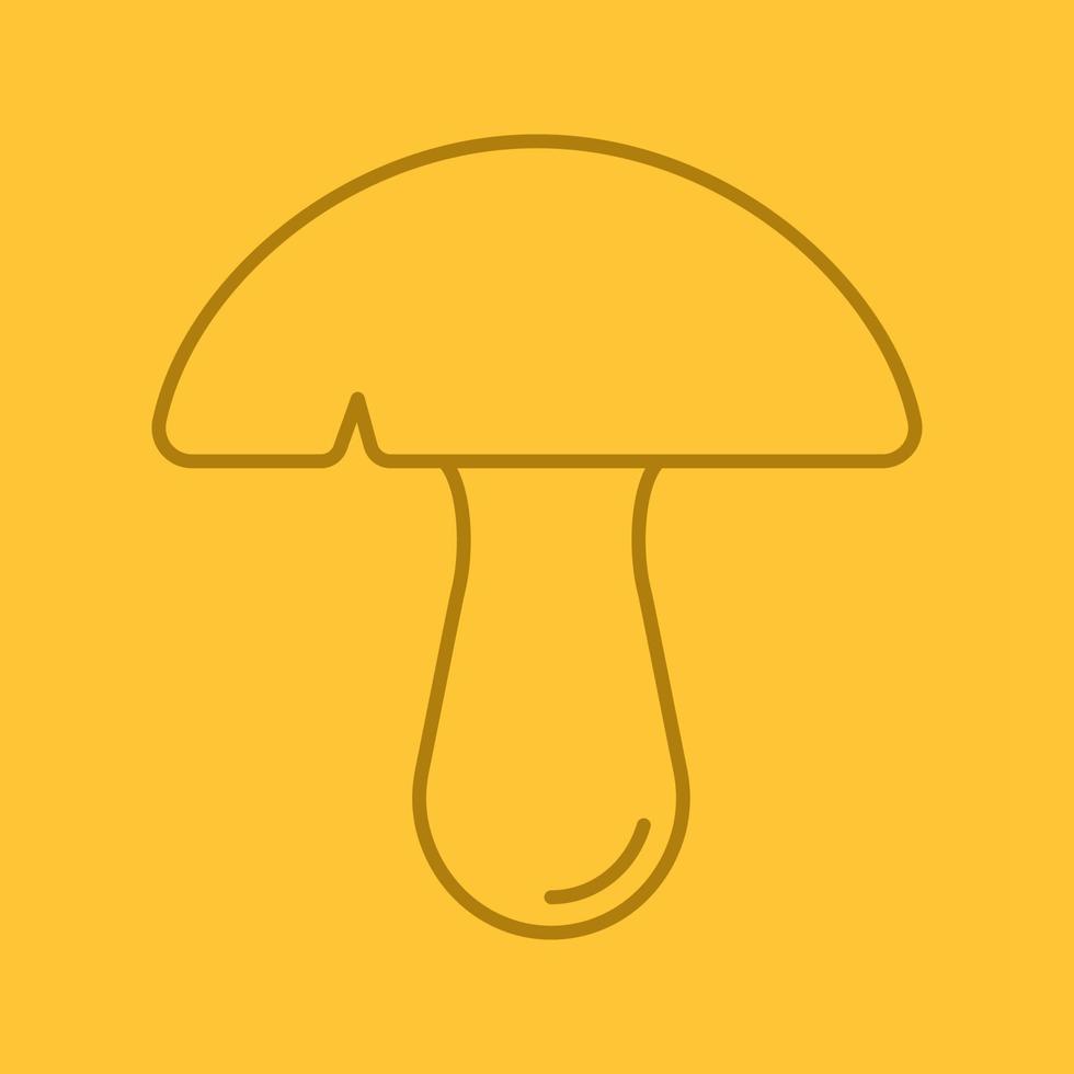 Mushroom linear icon. Thin line outline symbols on color background. Vector illustration
