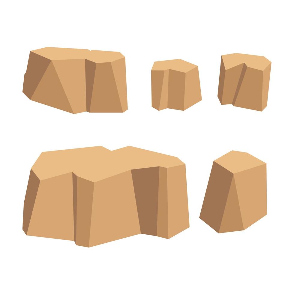 Set of Mountain Peak vector