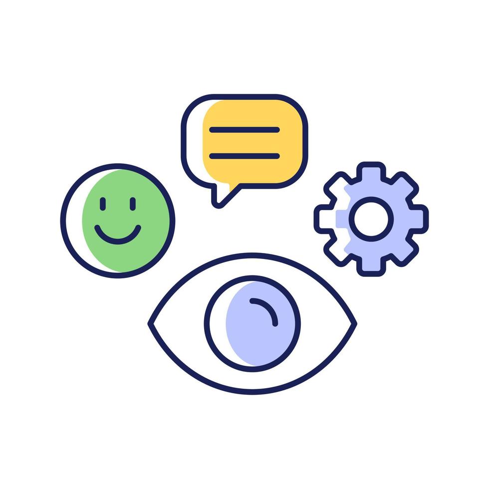Observation skills RGB color icon vector