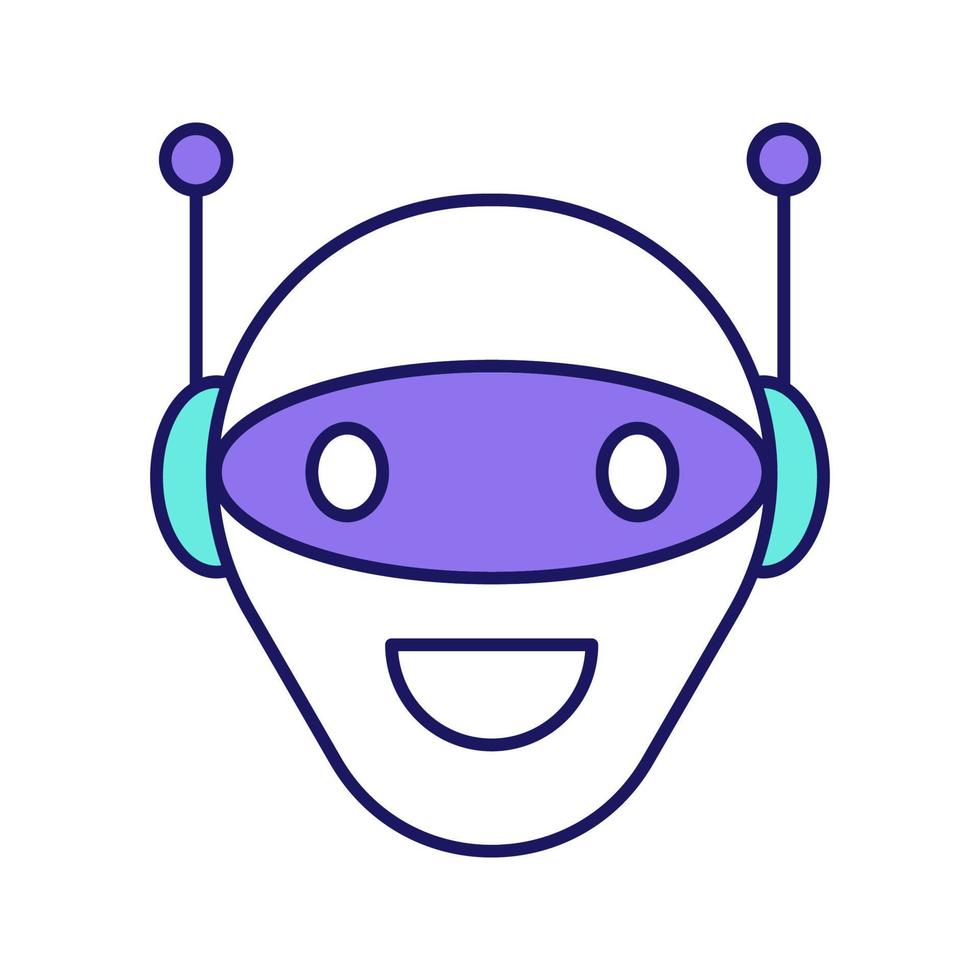 Chatbot color icon vector