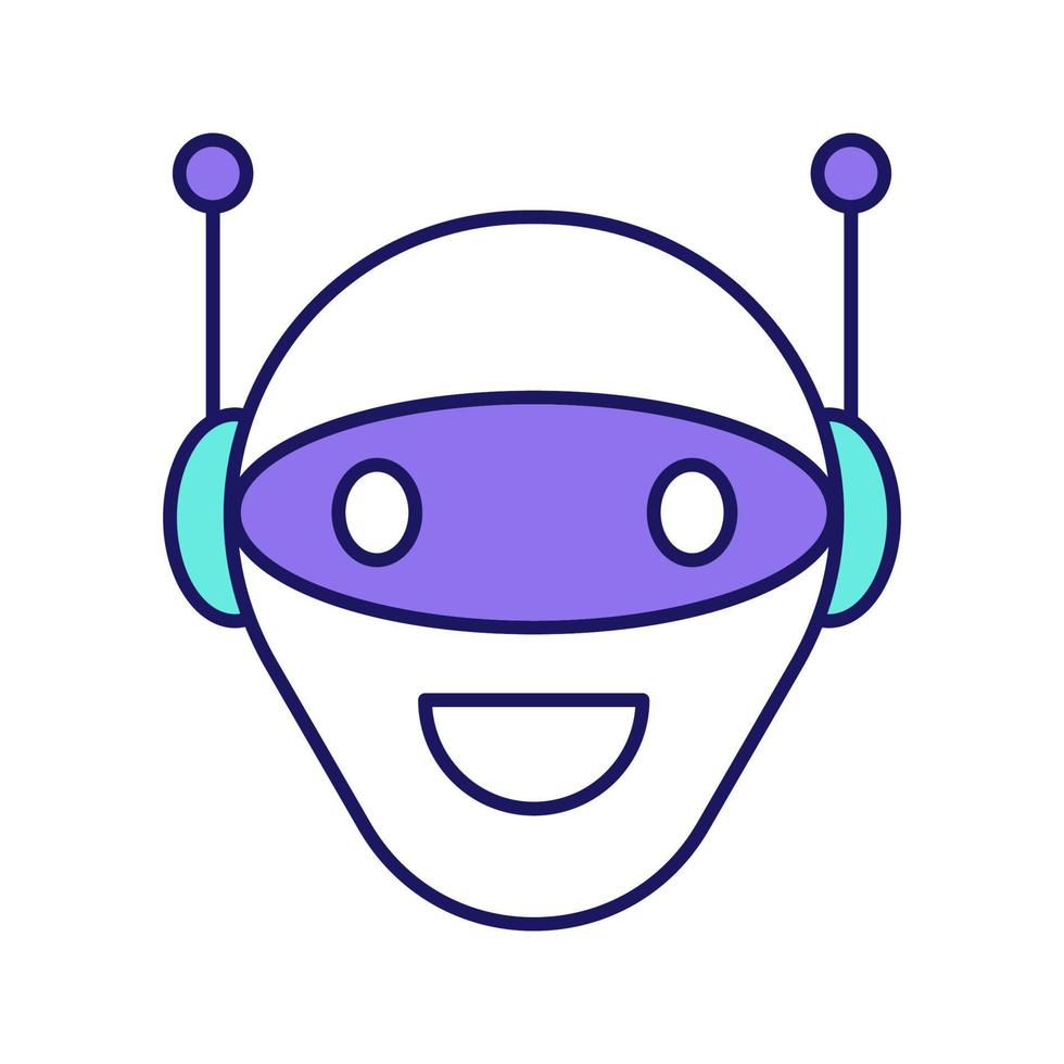 Chatbot color icon vector