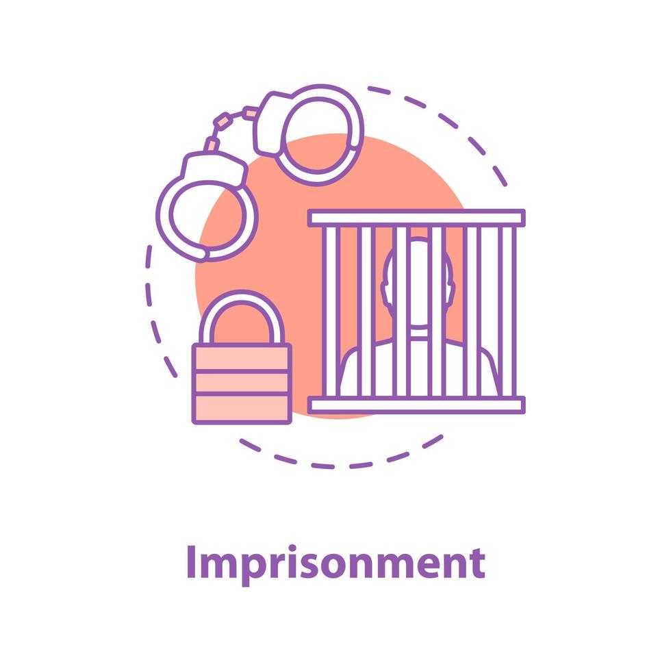 Imprisonment concept icon vector