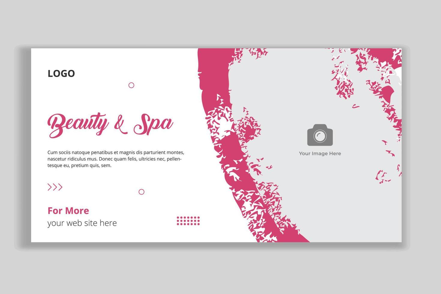 Plantilla de banner de salón de belleza y spa vector