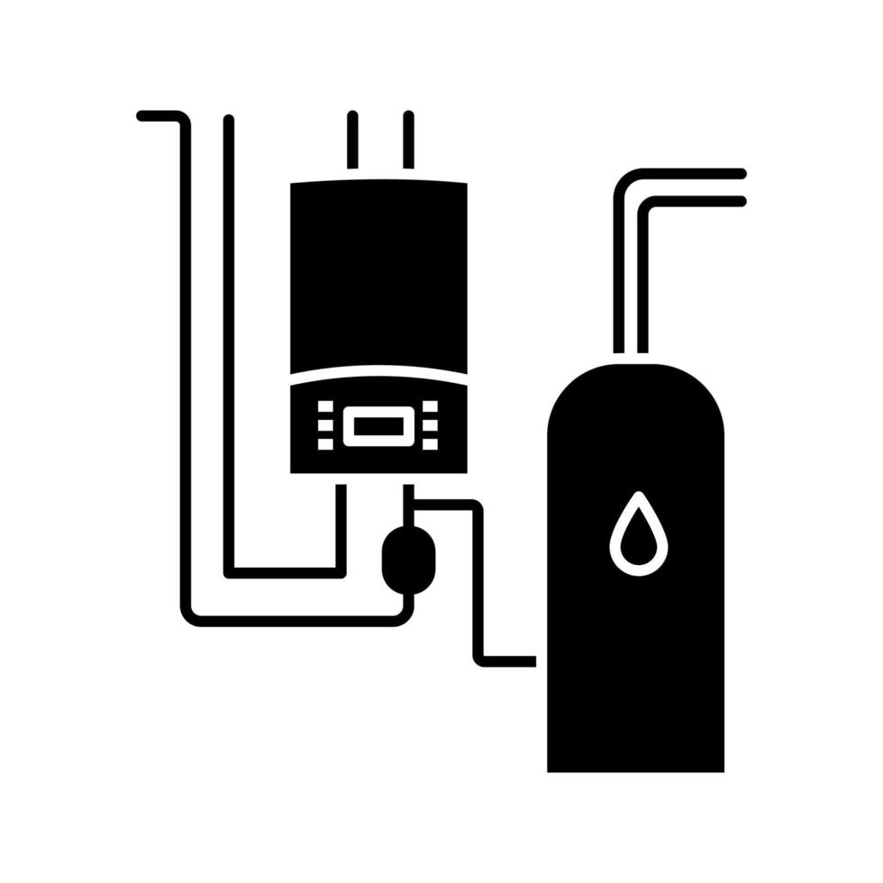 Boiler room glyph icon vector