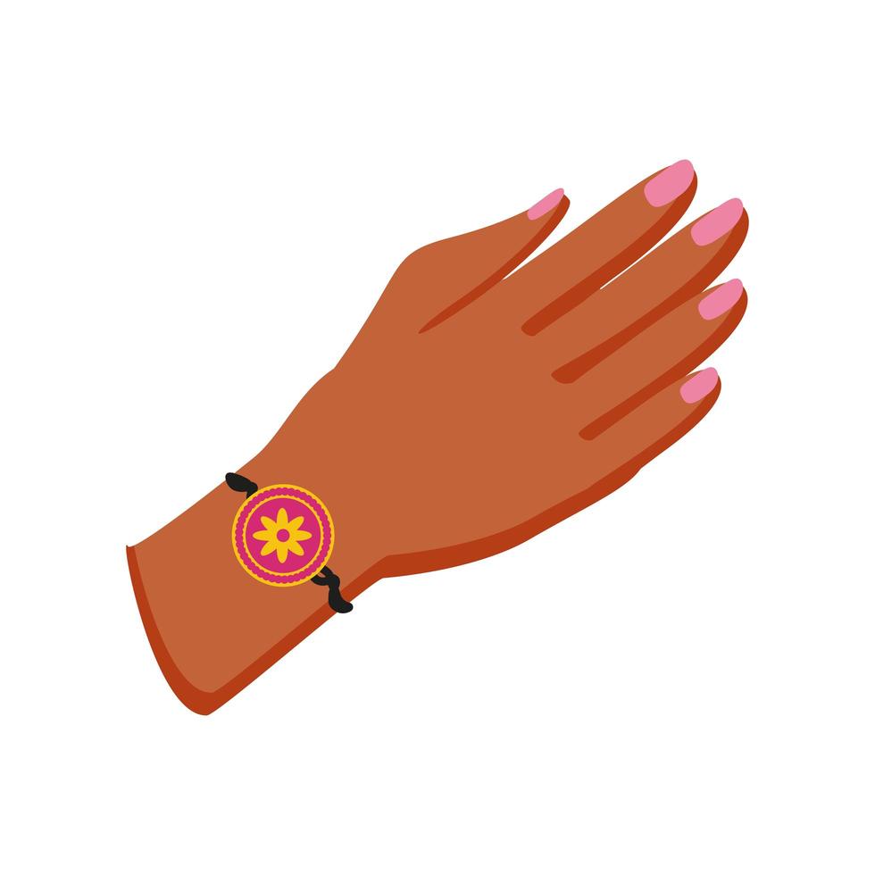 mano femenina con pulsera vector