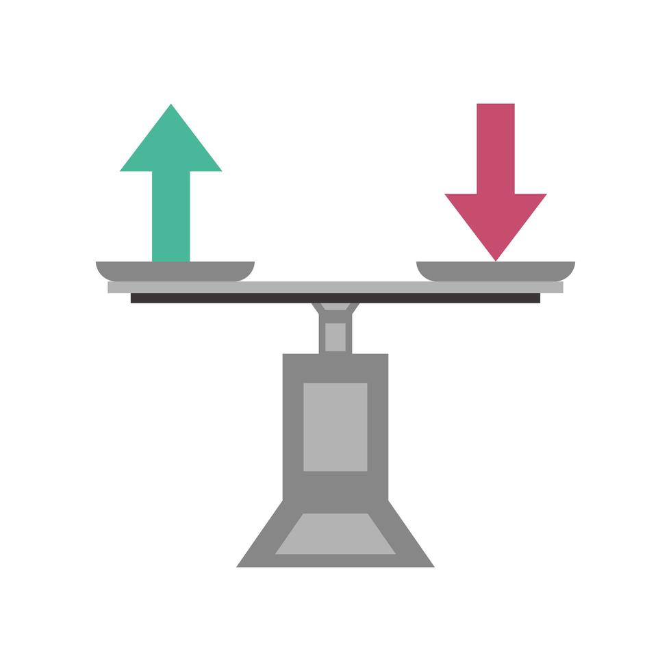 equilibrar ingresos y gastos vector