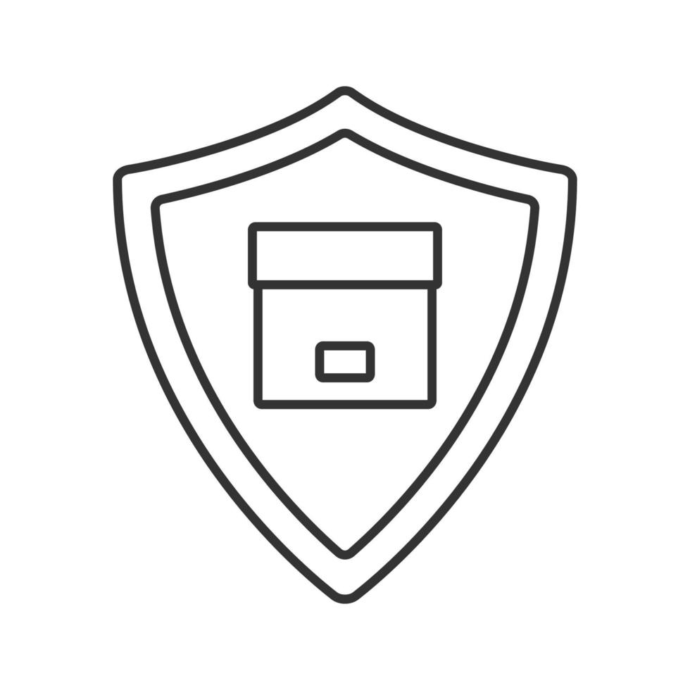 Secure delivery linear icon vector