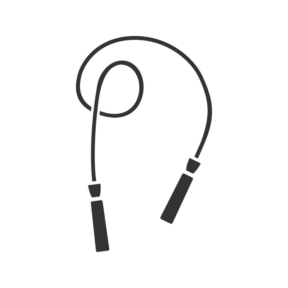 Jump rope glyph icon vector