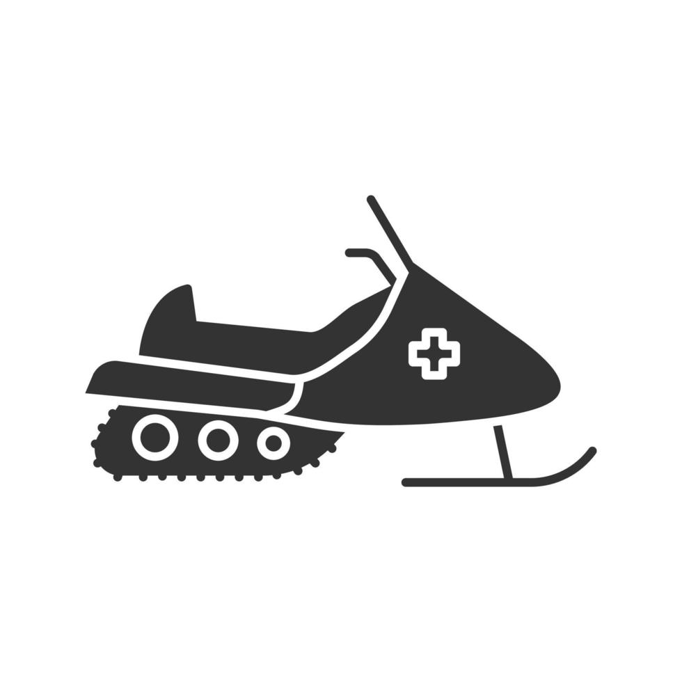 Snowmobile glyph icon vector