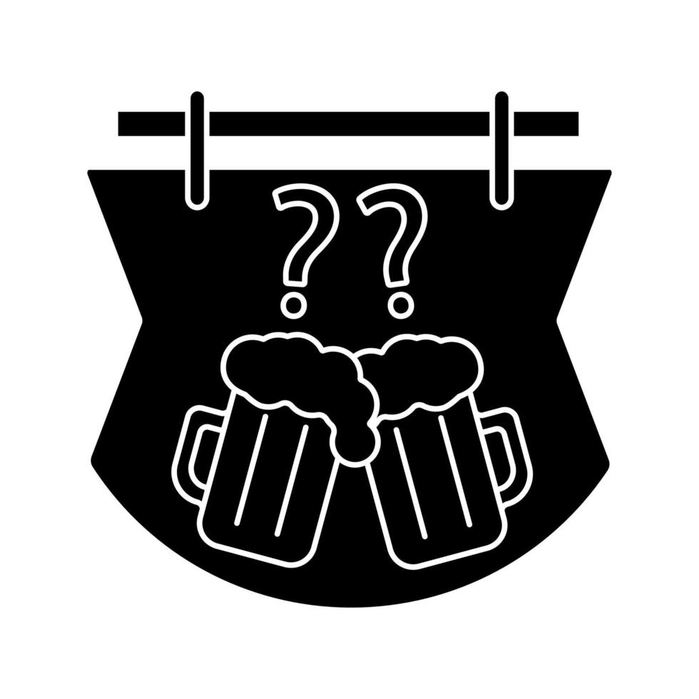 Pub quiz glyph icon vector