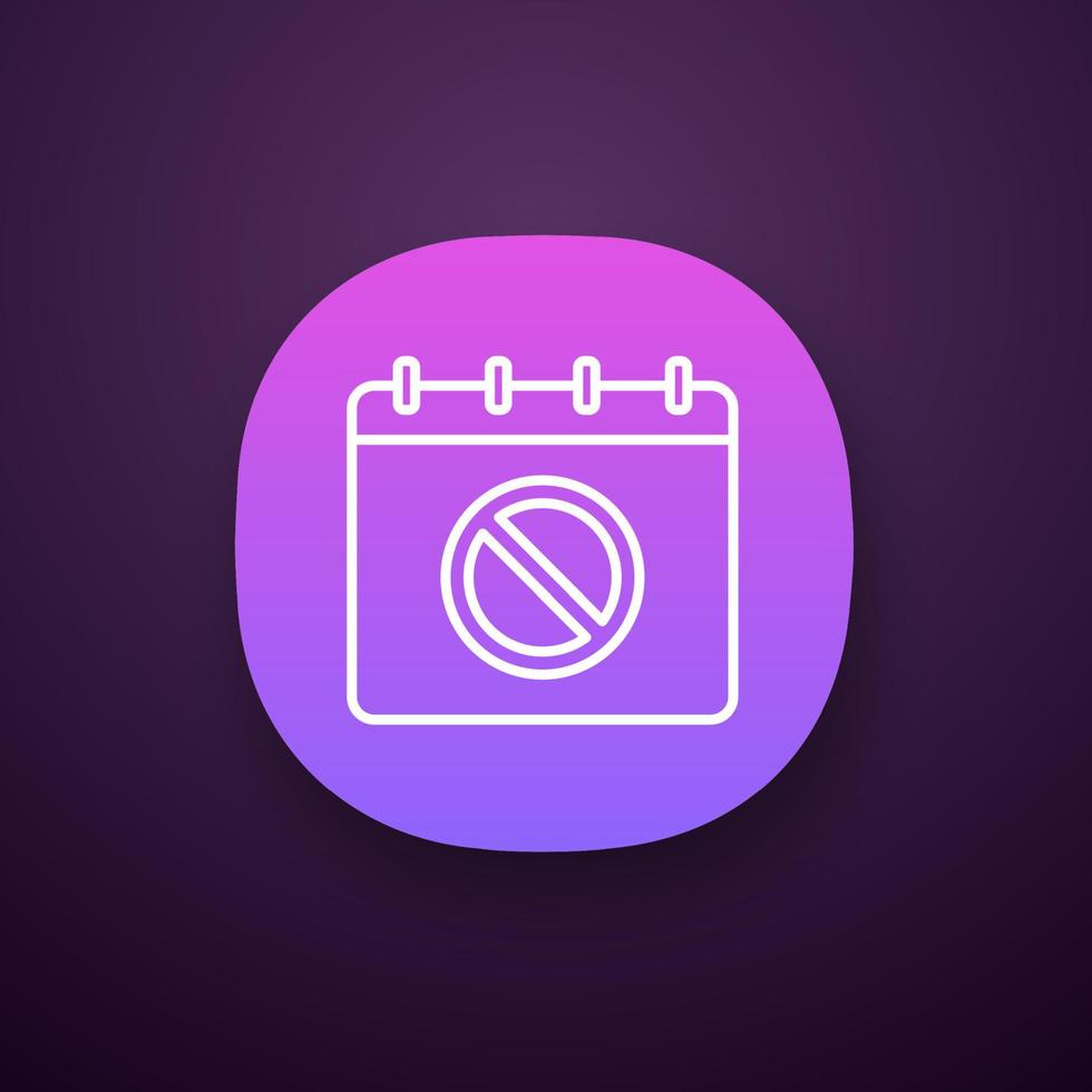 Protest event date app icon vector