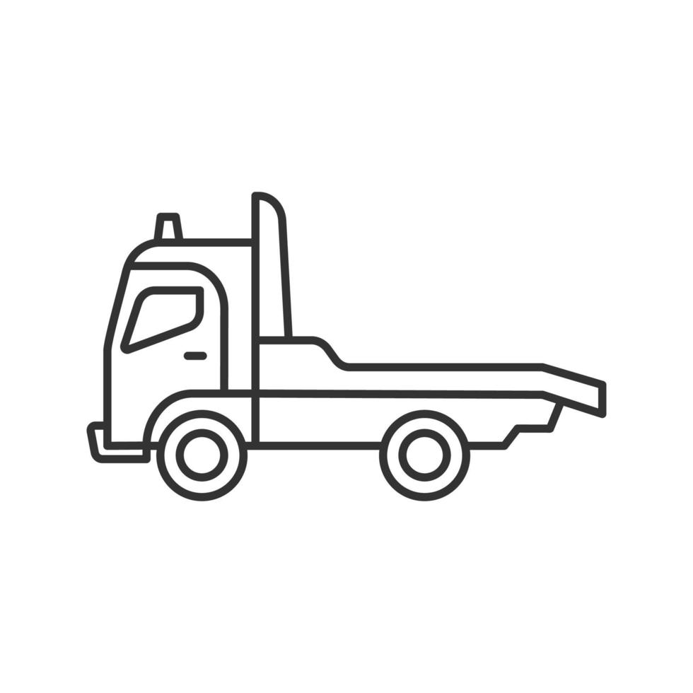 Tow truck linear icon vector